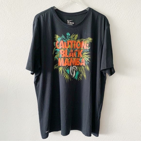 Nike Other - RARE Nike Kobe Dri-fit Bryant Caution Black Mamba Snake Tropical Men T-shirt XXL